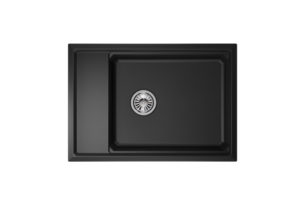 Мойка для кухни Granula Kitchen Space 7305 черный, 73х51 см, прямоугольная
