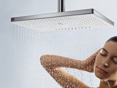 Hansgrohe Rainmaker Select Верхний душ 460 1jet с потолочным подсоединением хром-белый матовый 24002400