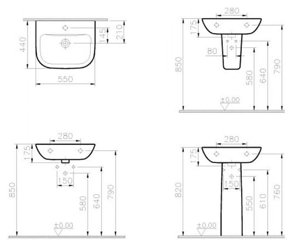 Полупьедестал VitrA S20 5281B003