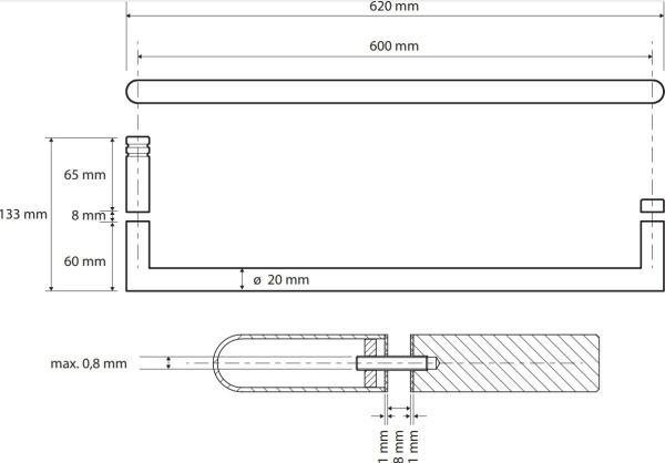 Держатель для полотенец Bemeta Dark 104204320
