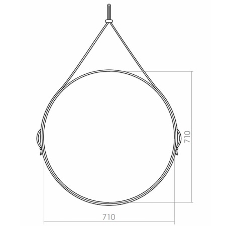 Зеркало Silver Mirrors Kapitan d710 ФР-2152 коричневая кожа