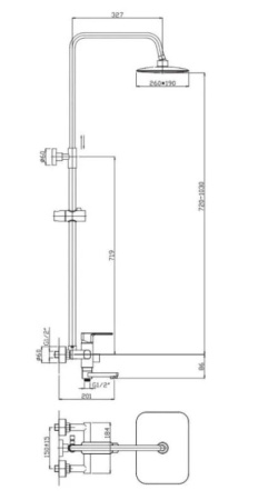 Душевая система Haiba HB2402