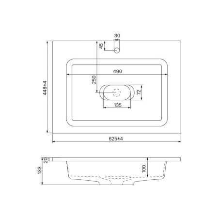 Тумба с умывальником IDDIS подвесная с ящиками белая Esper 60 см ESP60W0i95K