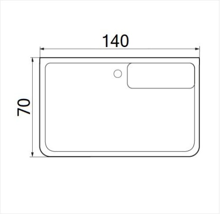 Ванна акриловая Wemor 140/70/55 S прямоугольная 1400х700х550 мм