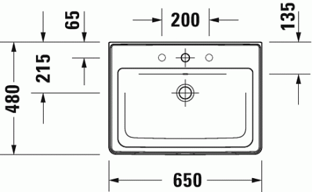 Раковина Duravit D-Neo 2367650000 65 см белая