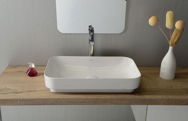 Раковина ISVEA Sott'Aqua накладная 600*380*120 цвет белый глянцевый 10SQ50060SV