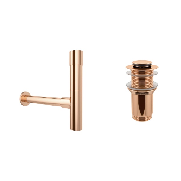 Комплект 3 в 1 Lavinia Boho Bathroom Sink 21520301: накладная фарфоровая раковина 42 см, металлический сифон, донный клапан
