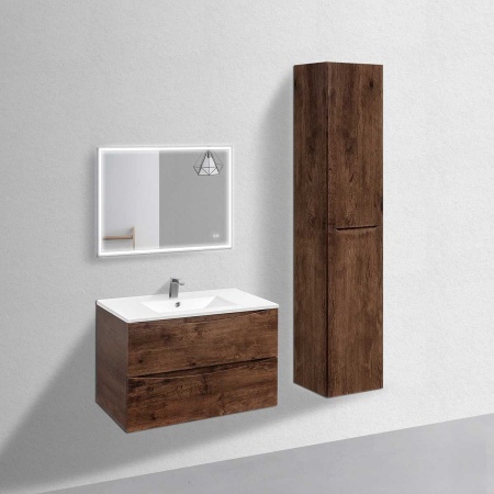Тумба под раковину Vincea Mia 900 подвесная, 2 выкатных ящика soft close, R.Wood