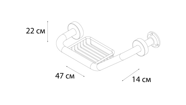 Поручень для ванны с мыльницей Fixsen Hotel FX-31018