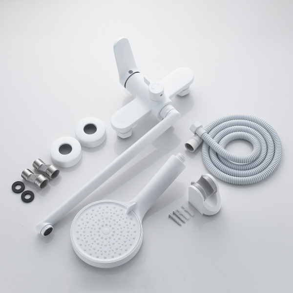 Смеситель для ванны Shevanik S4322C, белый