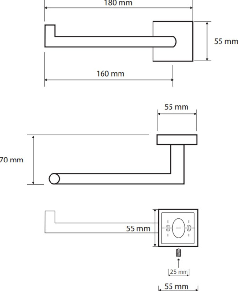 Держатель туалетной бумаги Bemeta Beta L 132212032L