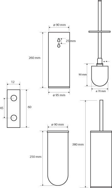 Ёршик Bemeta Coral 158313067 подвесной/напольный