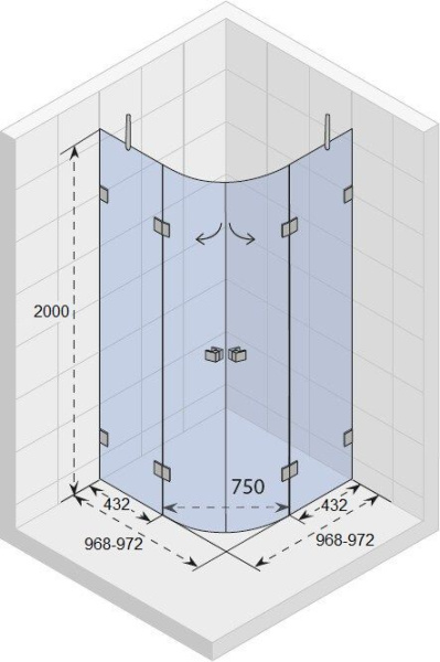 Душевой уголок Riho SZ Scandic NXT X309 100х100 GX04603C0