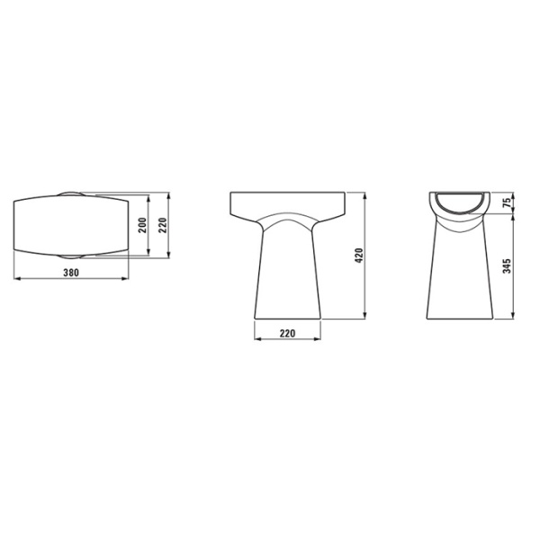 Laufen Home collection Керамическая скульптура 38х20х42см., BABOON, напольная, цвет: белый матовый 8.7026.1.757.000.1