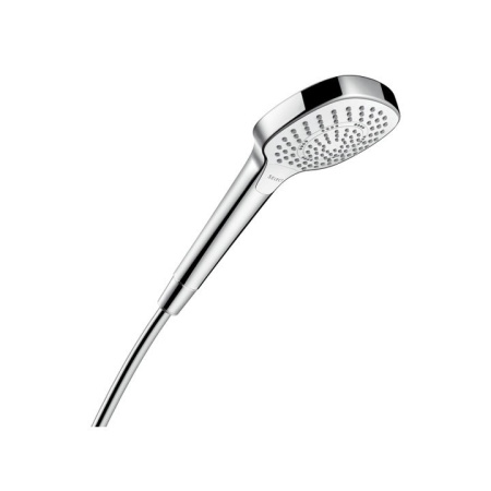 Hansgrohe Croma Select E Душевой набор Vario EcoSmart 9 л/мин со штангой 65 см хром-белый матовый 26583400