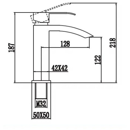 Смеситель для раковины Fmark FS8601, сатин