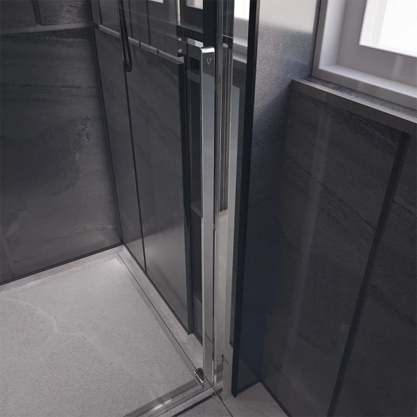 Душевая дверь Veconi Premium Trento PTD-30CH, 1500х2000, хром, стекло прозрачное
