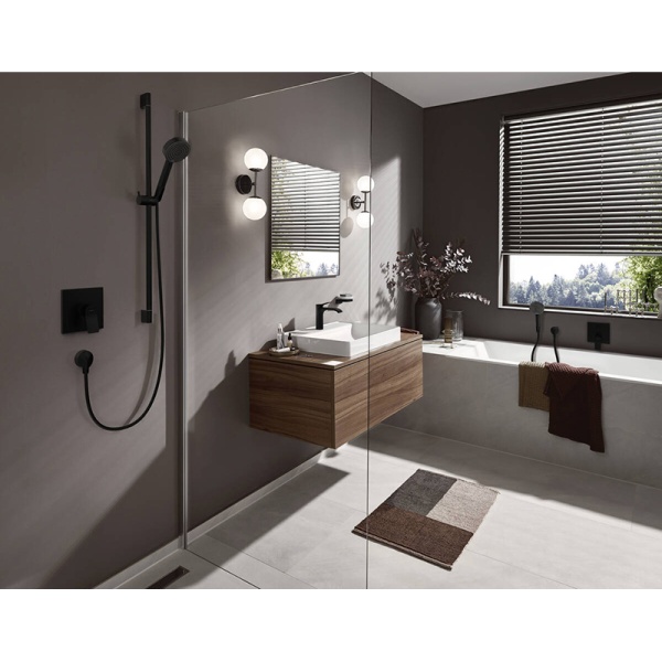 Hansgrohe Vivenis Встраиваемый смеситель для ванны черный матовый 75415670