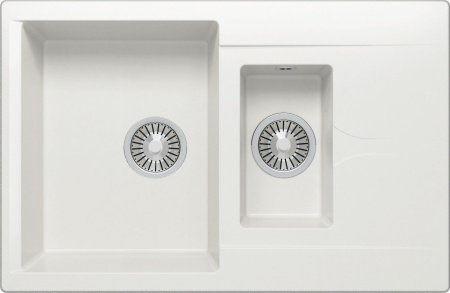 Кухонная мойка Polygran BRIG-770 №36 Белый Хлопок