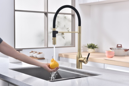 Смеситель для кухни MAGNETO ONE, светлое золото, Ma213188-LG, Paulmark