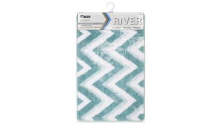 Коврик для ванной Fixsen River 1-ый, FX-5004С, голубой, 50х80 см