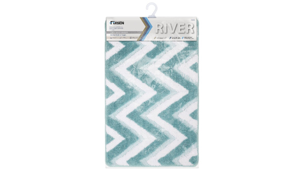 Коврик для ванной Fixsen River 1-ый, FX-5004С, голубой, 50х80 см