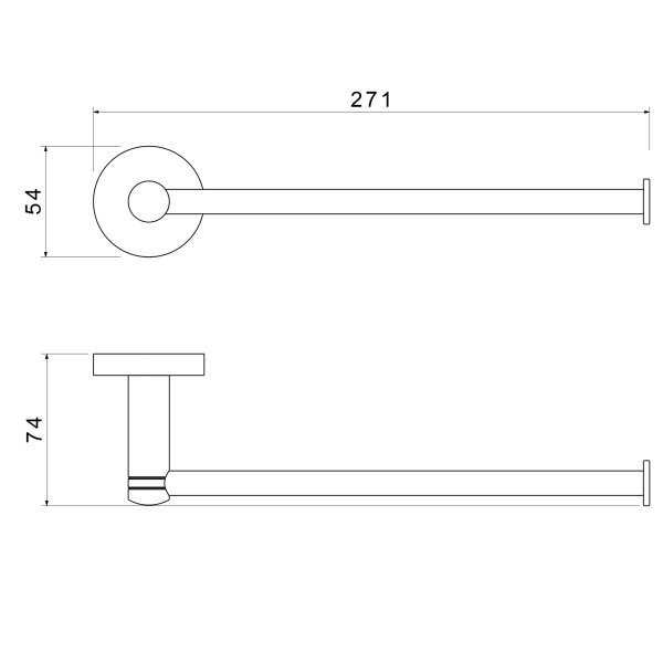 Полотенцедержатель TIMO Saona 13051/18, черное золото