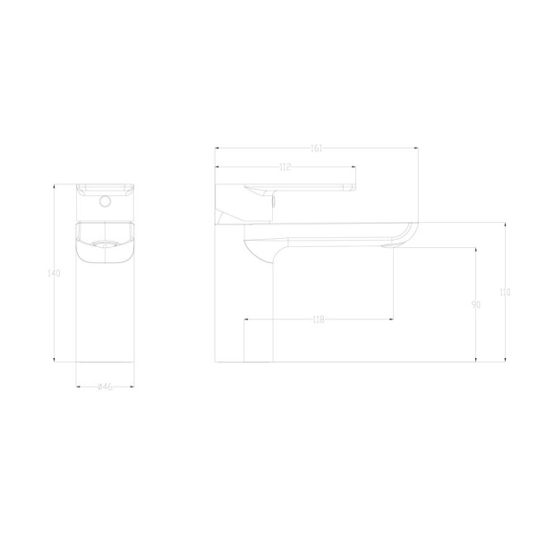 Смеситель для раковины WONZON & WOGHAND, Хром (WW-A40732-CR)