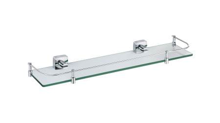 Полка стеклянная с ограничителем Fixsen Kvadro FX-61303B