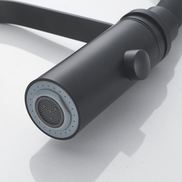 Смеситель для кухни с гибким изливом и режимом "душ" Shevanik S943H-3, черный