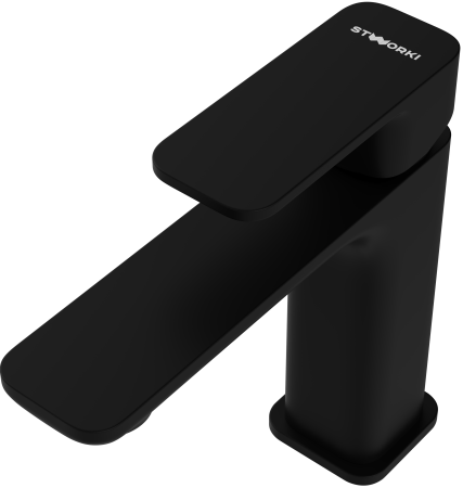Смеситель для раковины STWORKI Мосс S43010BK матовый черный