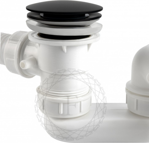 Сифон для ванны автоматический FILARETE FL90 (Черный матовый)