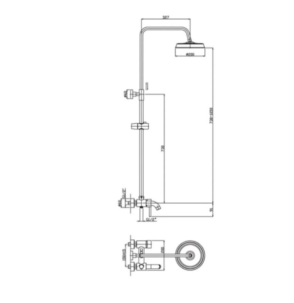 Душевая система Haiba HB2407