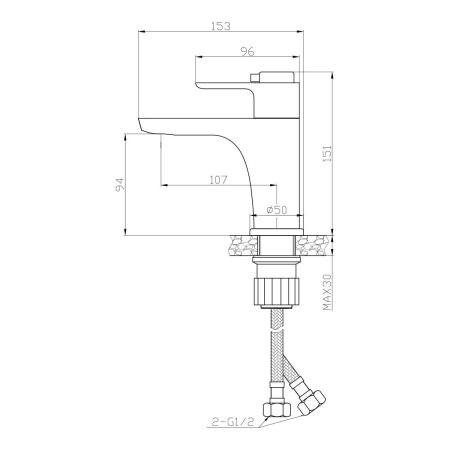 Смеситель термостатический Rossinka RS50-11 для раковины