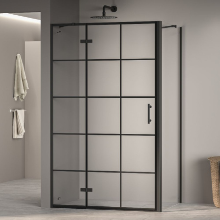 Душевой уголок RGW PA-77B L (PA-07B L + Z-050-2B + держатель O-204B) 41087799-084L 90х90х195 см, черный