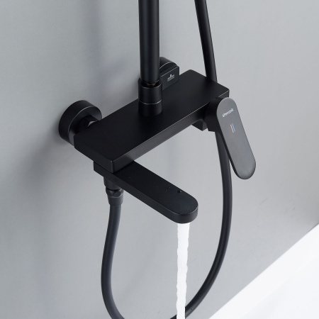 Душевая система Shevanik S4536H, черный