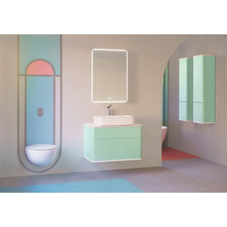 Зеркало-шкаф Jorno Pastel 46 Pas.03.46/BL бирюзовый