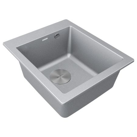 Мойка KANTE 40, IT-GRANIT, PM104249-GRM, серый металлик, 415х490 мм, Paulmark