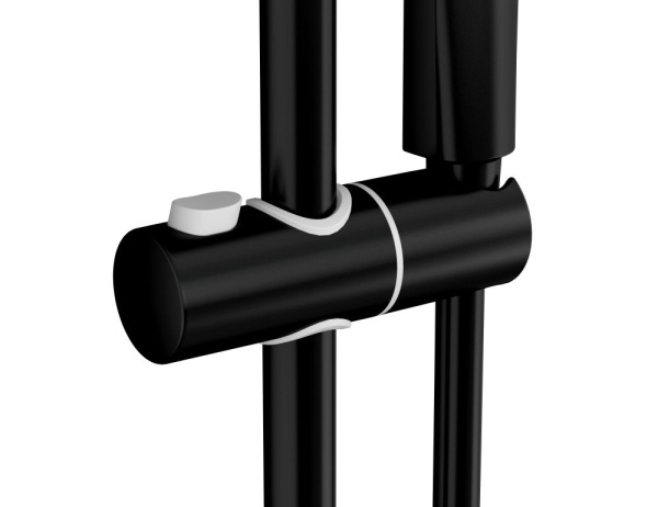 Душевой гарнитур Cersanit NENO, стойка, 3 режима шланг 200 PVC черный, 63696