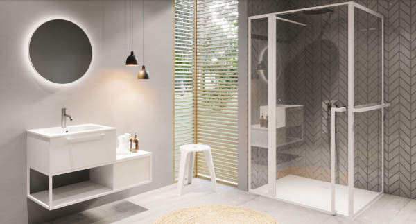 Душевой уголок Riho Lucid GD203 110х90 GD211W090 белый матовый