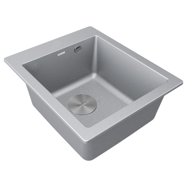 Мойка KANTE 40, IT-GRANIT, PM104249-GRM, серый металлик, 415х490 мм, Paulmark