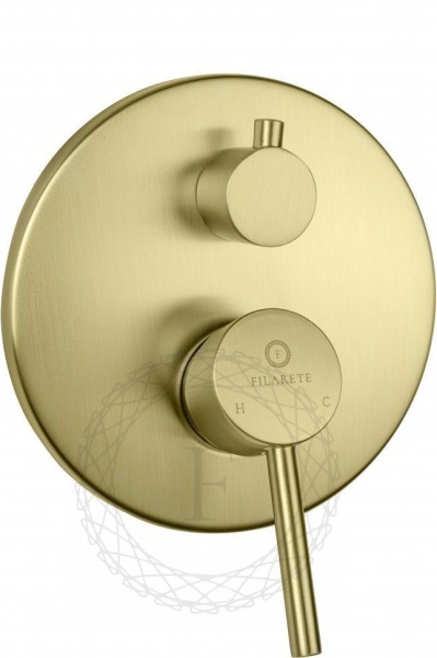 Душевая система скрытого монтажа FILARETE Roun FL1020 (Матовое золото)