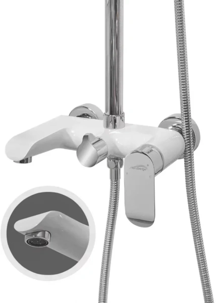 Душевая система Hansberge H5033 Белый хром