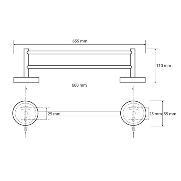 Держатель для полотенец Bemeta Dark 104204050