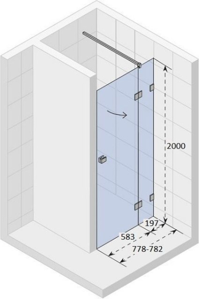 Душевая дверь Riho Scandic Mistral M104 80 R GX0040202
