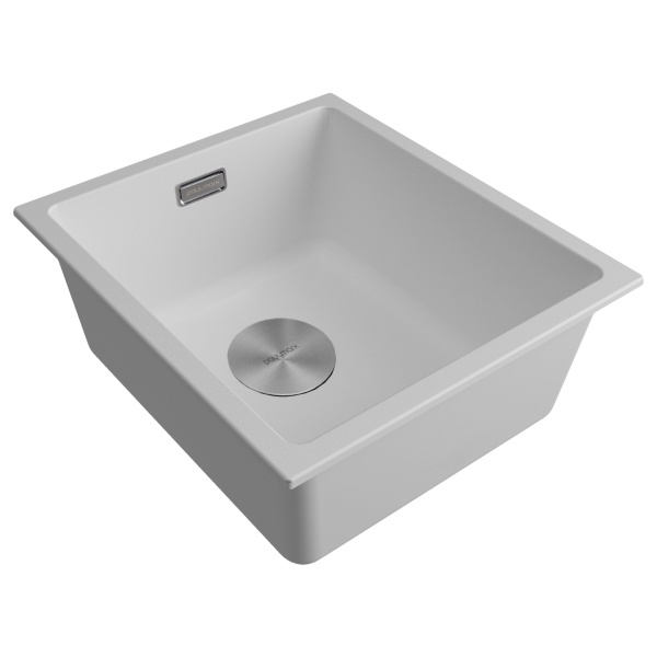 Мойка LUMI 41UNI, IT-GRANIT, LU41-WH, белый, 410х460, Paulmark