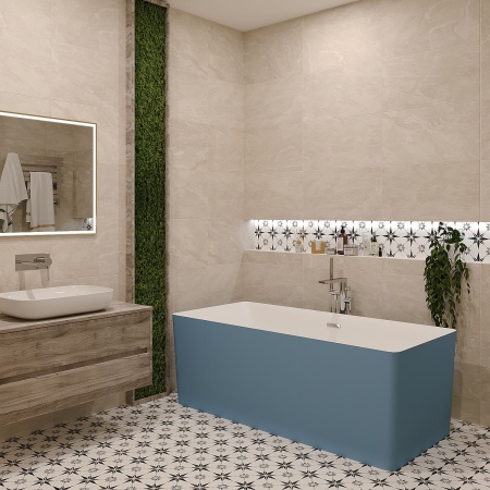 Акриловая ванна в наборе 3 в 1: отдельностоящая ванна, ножки, экран Wellsee Pure BY Wellsee 230708000