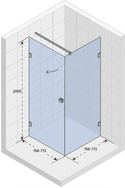 Душевой уголок Riho Scandic Mistral M201 80х80 L GX0202201