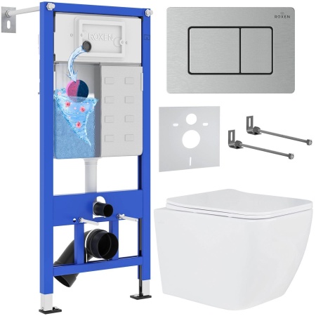 Комплект 6 в 1 RoxenBath StounFix Dual Fresh 968436 (состоит из:  710200,  Steel 420280S, 530135-01)
