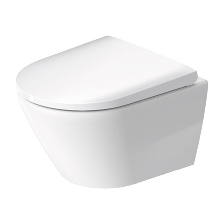 Duravit D-Neo Унитаз подвесной 48х37см, безободковый, сиденье микролифт, цвет: белый 45880900A1 (2588090000+0021690000)